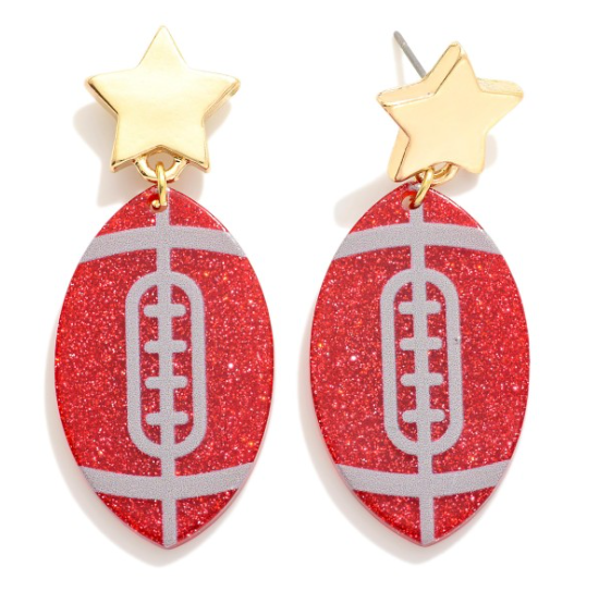 Red Glitter Football