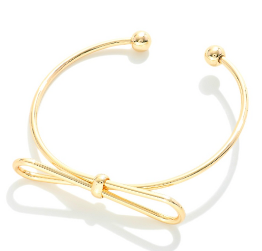 Gold Bow Cuff Bracelet