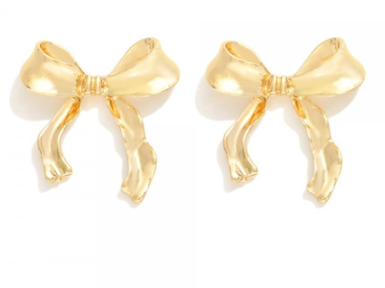 Gold Bow Earrings