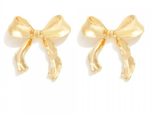 Gold Bow Earrings