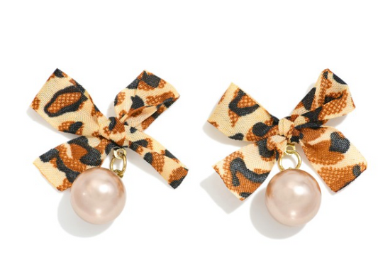 Leopard Bow Earrings