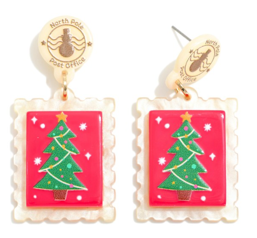 Christmas Stamp Earrings