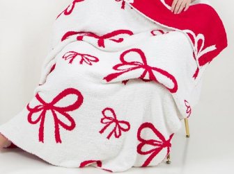 Red/White Bow Blanket