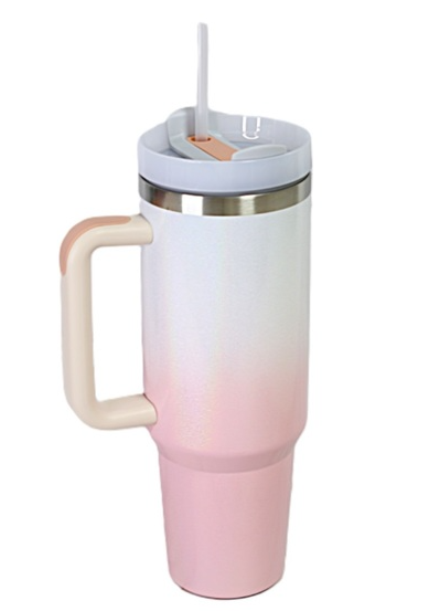 40oz Stainless Steel Tumbler-Pink Ombre