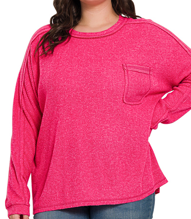 Pink Round Neck Sweater