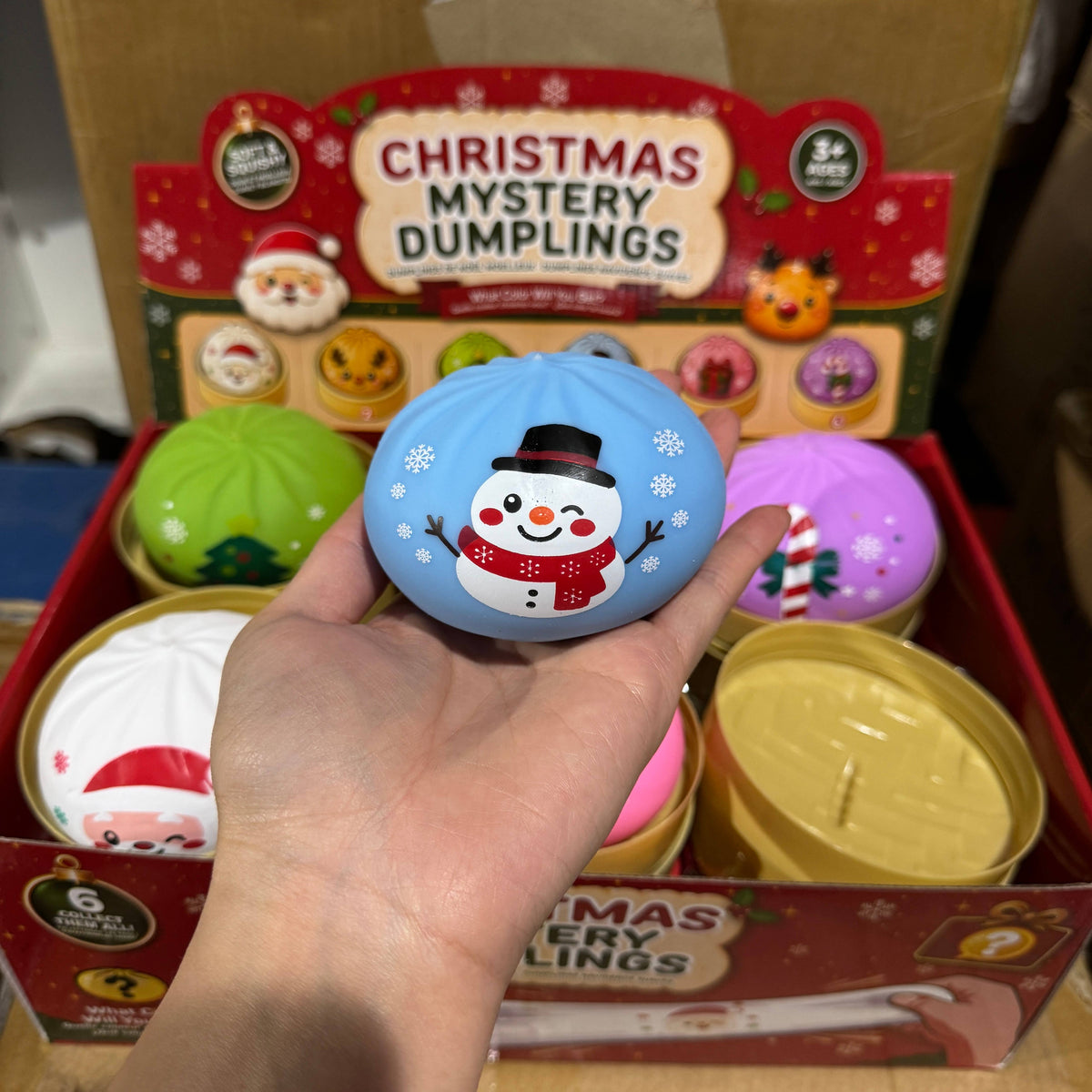 WRAPPED Christmas Themed Solid Dumpling Toy