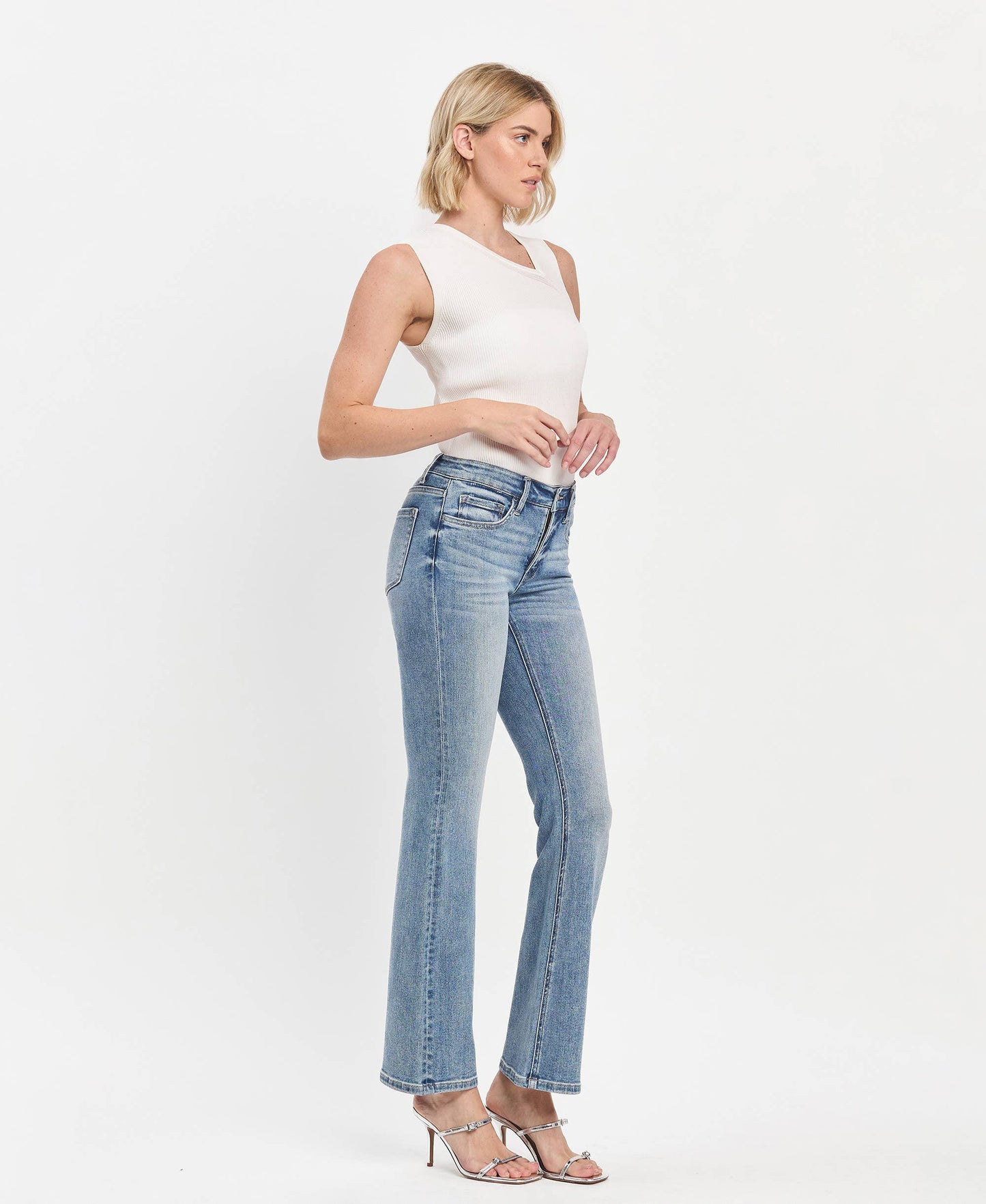 MID RISE FULL LENGTH BOOTCUT JEANS