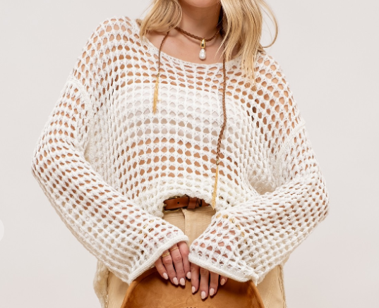 Oversized Crochet Top