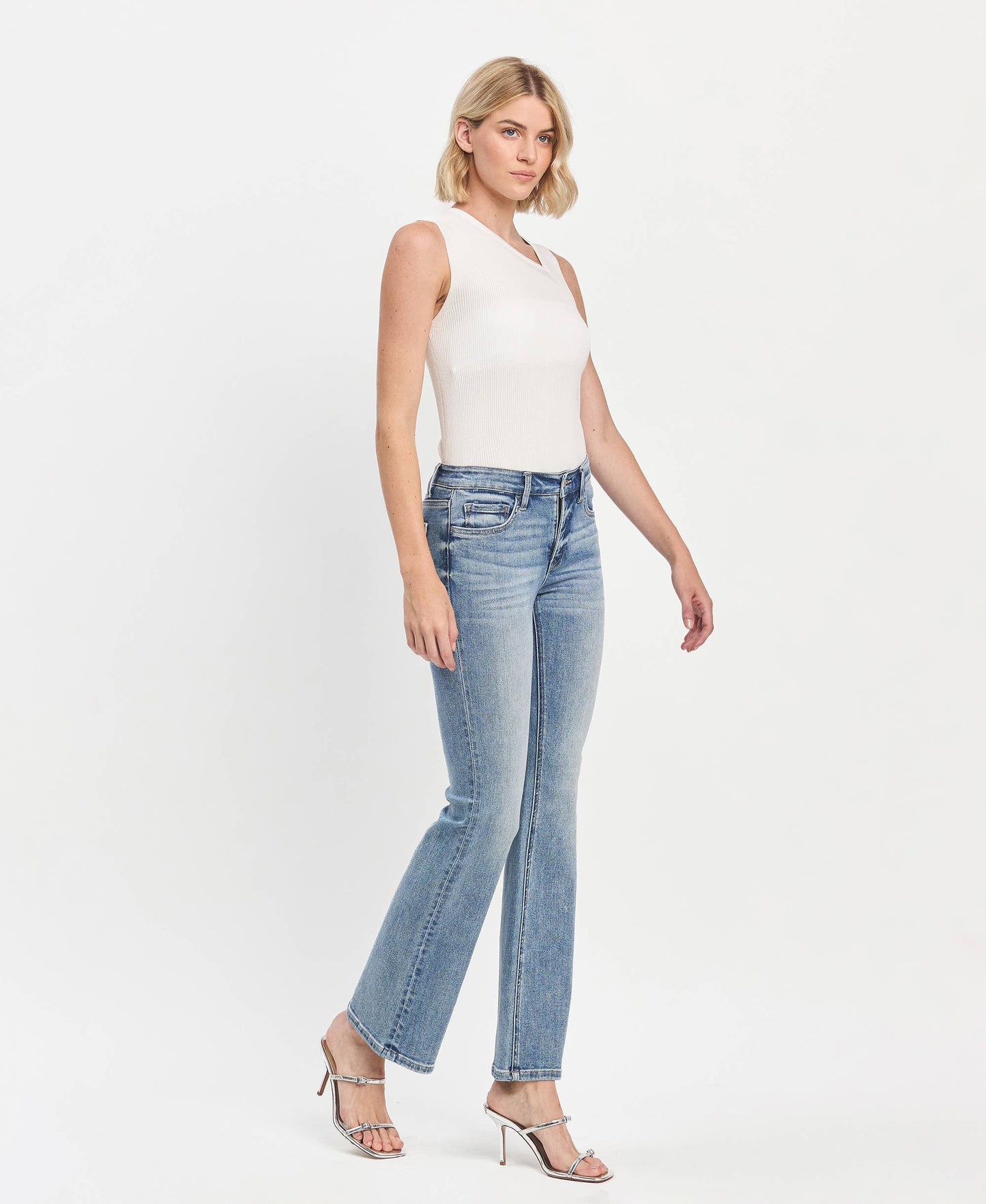 MID RISE FULL LENGTH BOOTCUT JEANS