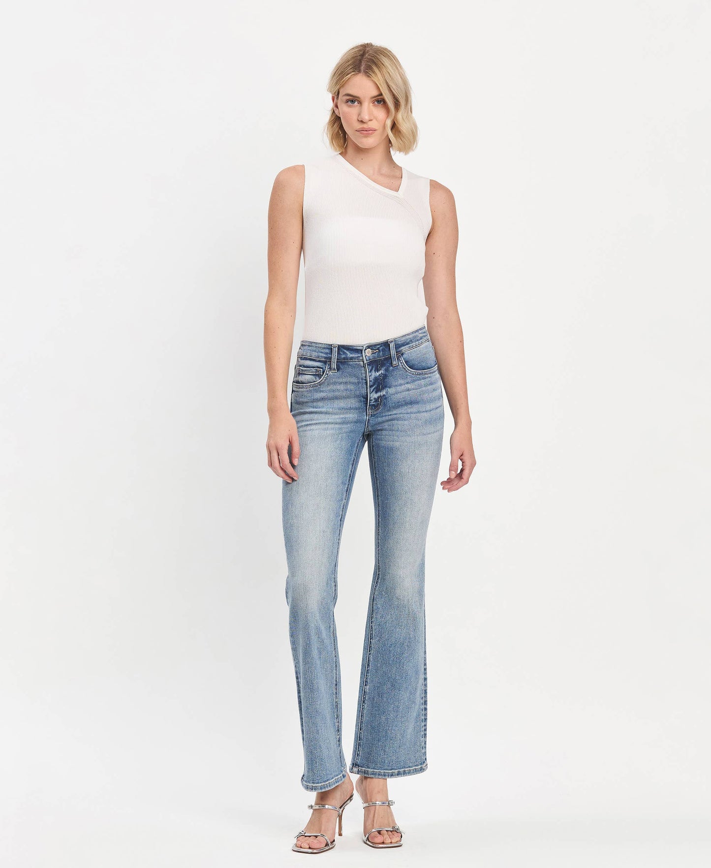 MID RISE FULL LENGTH BOOTCUT JEANS