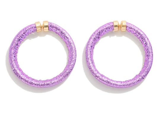 Lavender Metallic Earrings