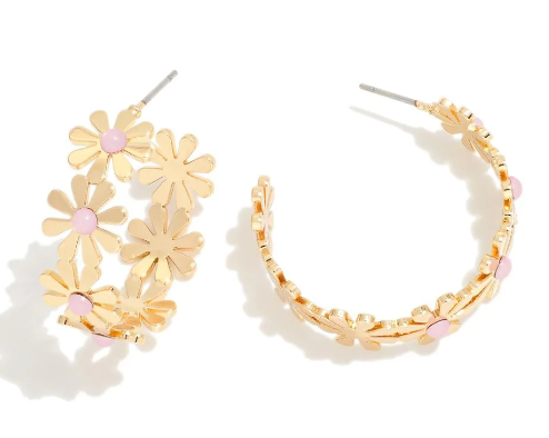 Flower Hoop Earring