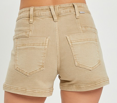 Risen Mid Rise Khaki Shorts