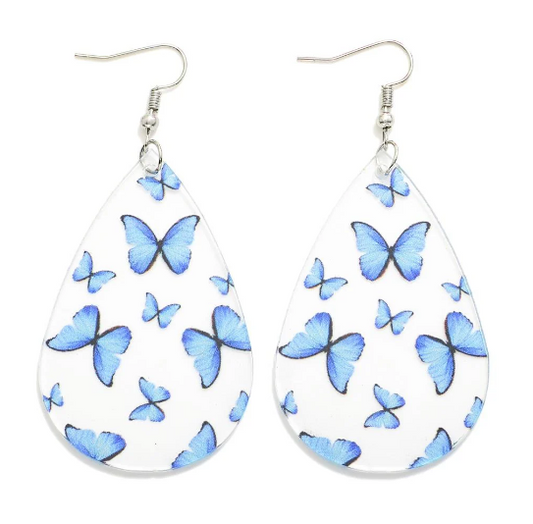 Blue Butterfly Earrings