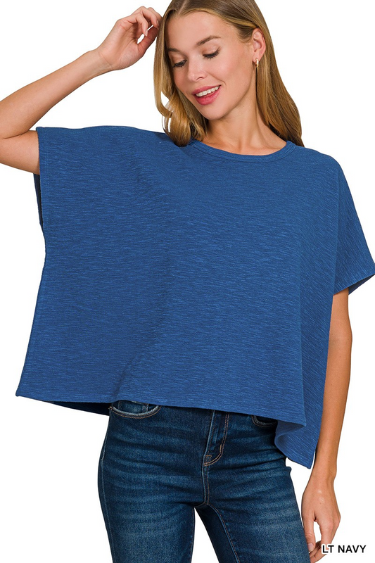 Cotton slub oversize tee