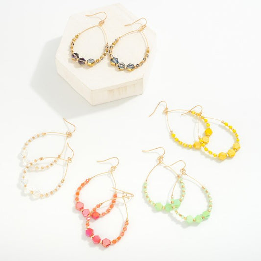 Beaded Teardrop Earrings