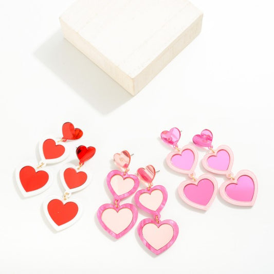 Mirror Heart Earrings